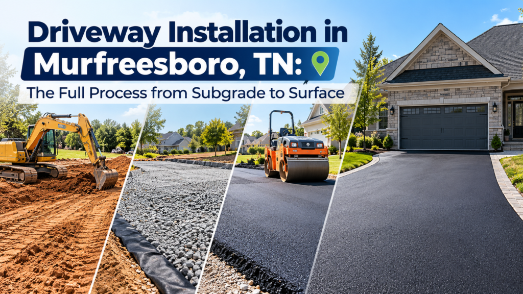 Driveway Installation in Murfreesboro, TN: The Full Process from Subgrade to Surface